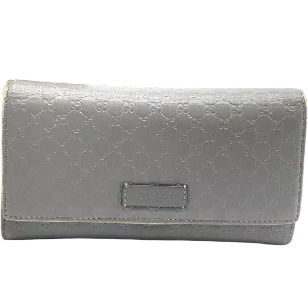 951252BR (L3) Gucci Wallet Long Gray PVC